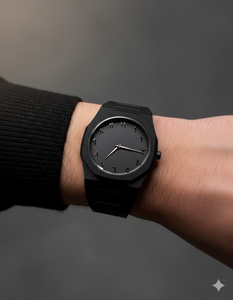 Arabic Aura Watch – Black Dial, Eastern Arabic Numerals & Date (Without Box)
