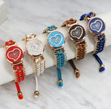 Women's Pink Heart Dial Watch – Rose Gold Chain Strap