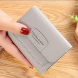 Women's Leather Tri-Fold Wallet – ID Window & Card Pockets