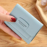 Women's Leather Tri-Fold Wallet – ID Window & Card Pockets