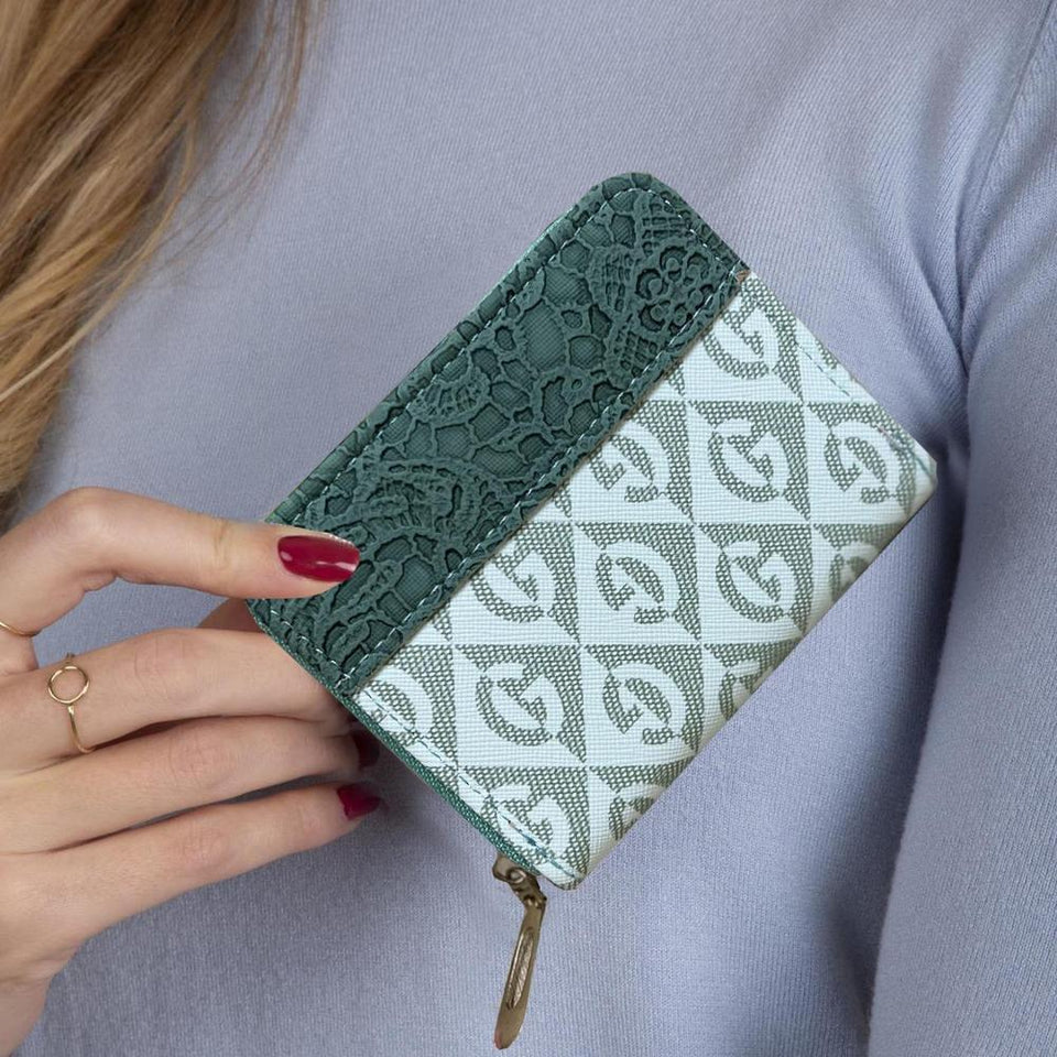 Stylish Green Zipper Wallet for Women