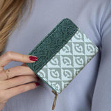 Stylish Green Zipper Wallet for Women