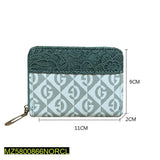 Stylish Green Zipper Wallet for Women